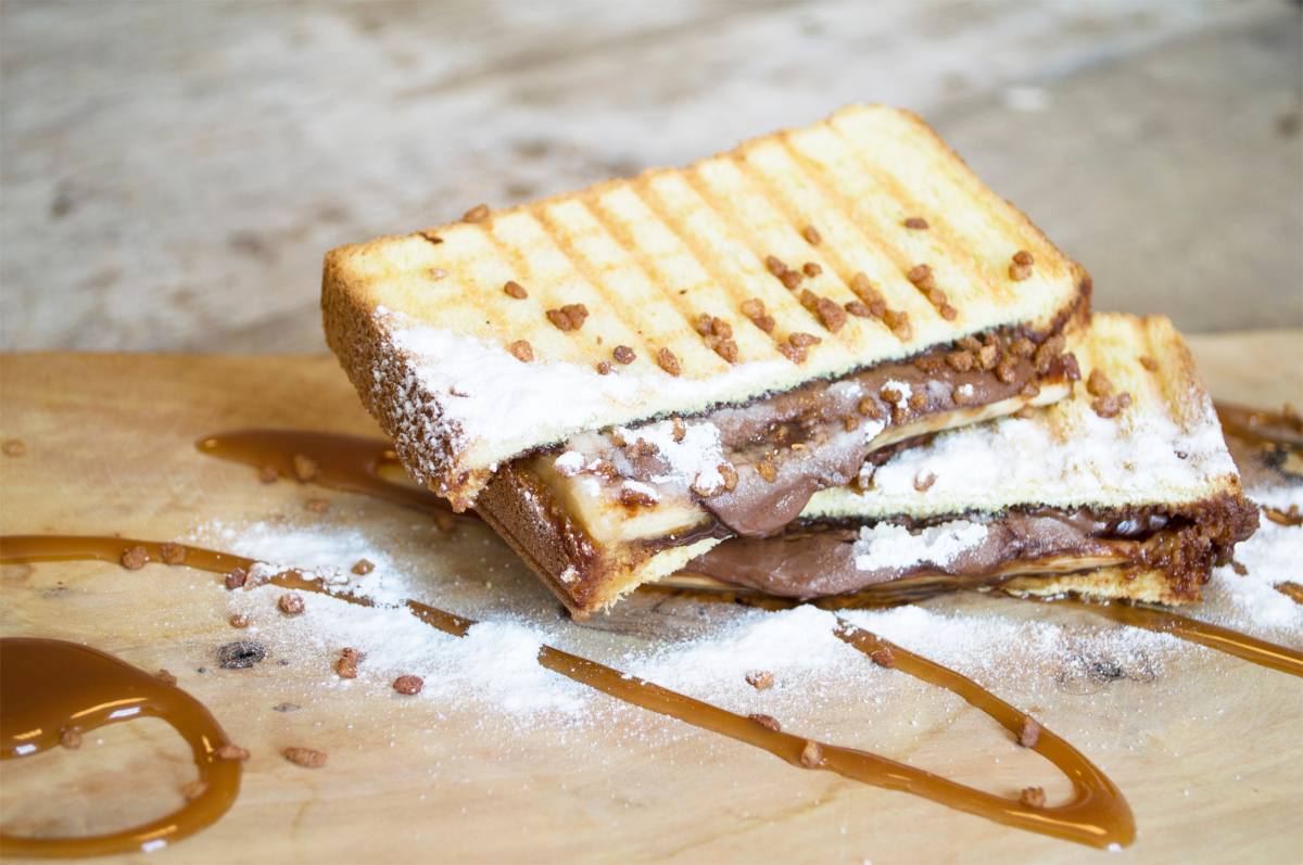 Brioche tosti met Nutella en banaan