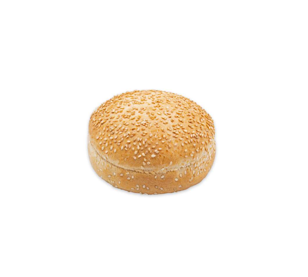 Hamburger bun sesam-peper gesneden