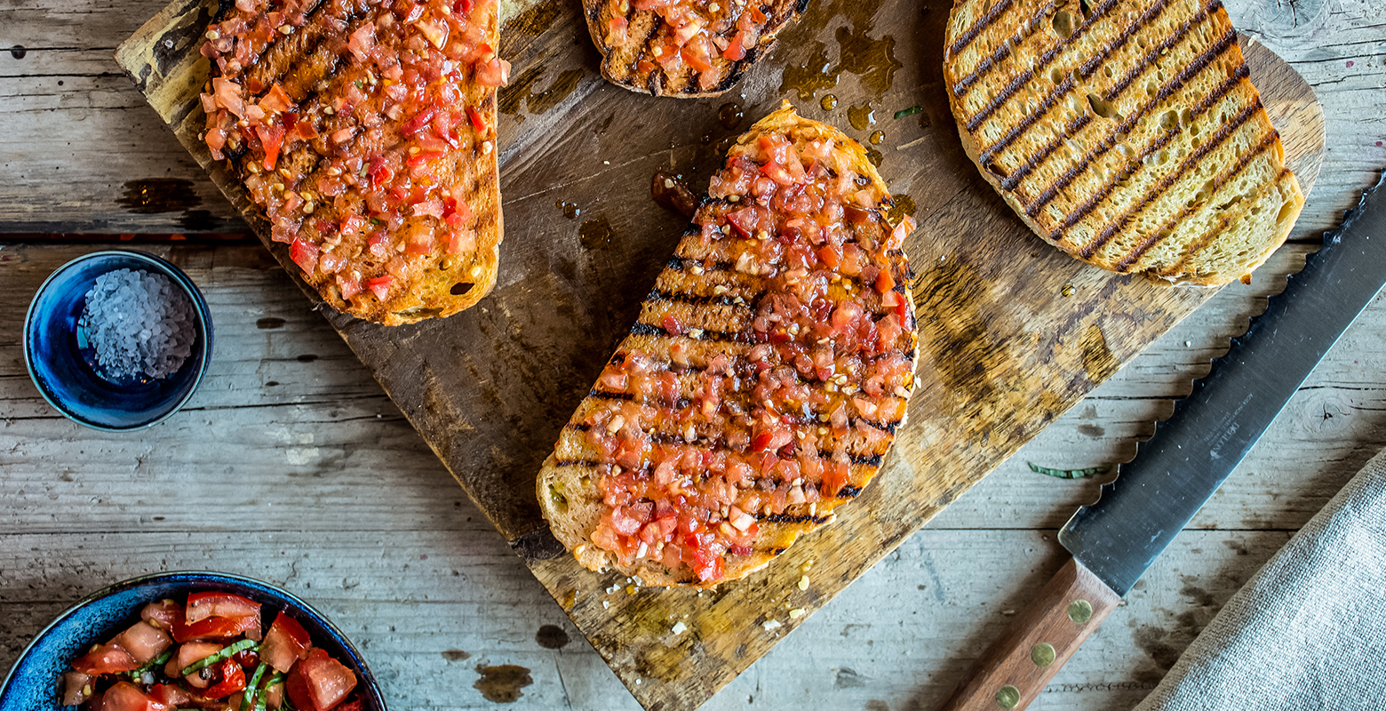 Bruschetta met tomaat en knoflook