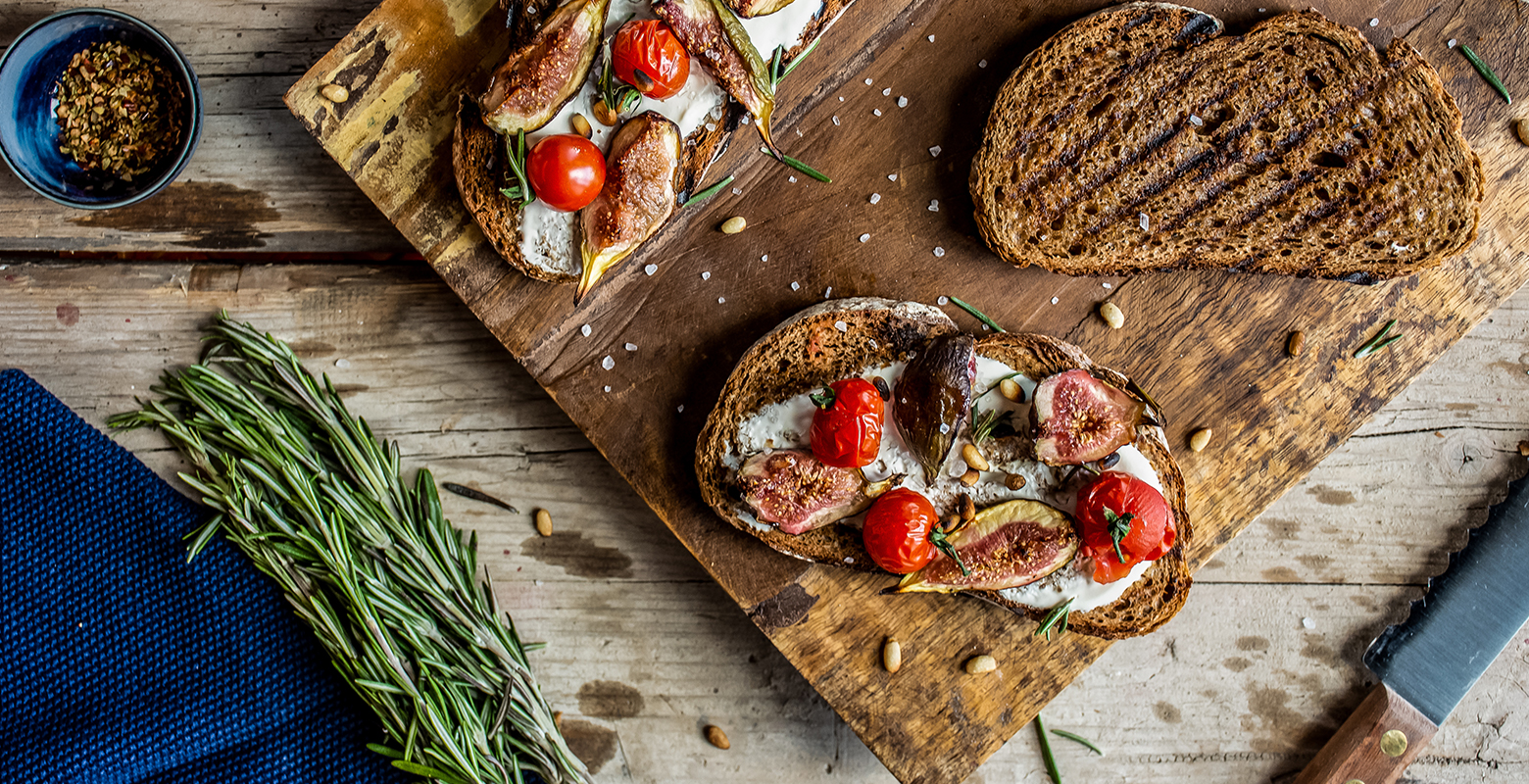 Bruschetta met gegrilde vijgen