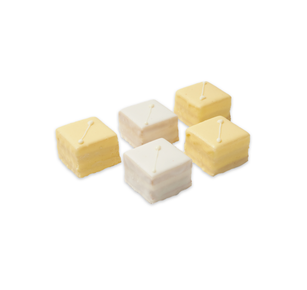 Vegan petit four cake