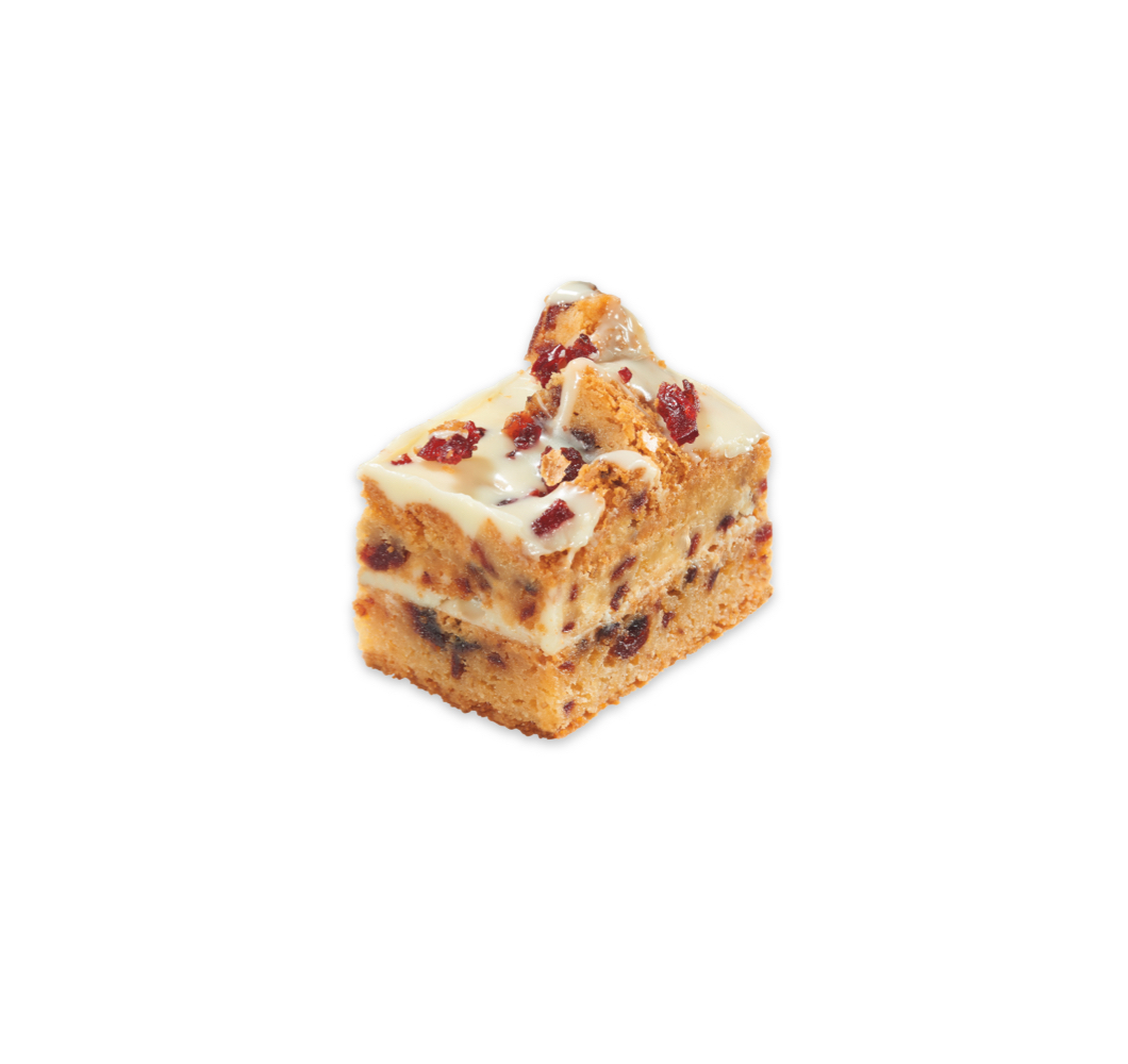 Cranberry chocolate blondie