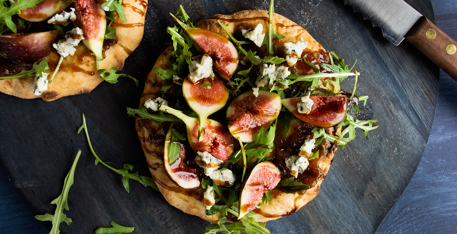 Flatbread met vijgen en blauwe kaas