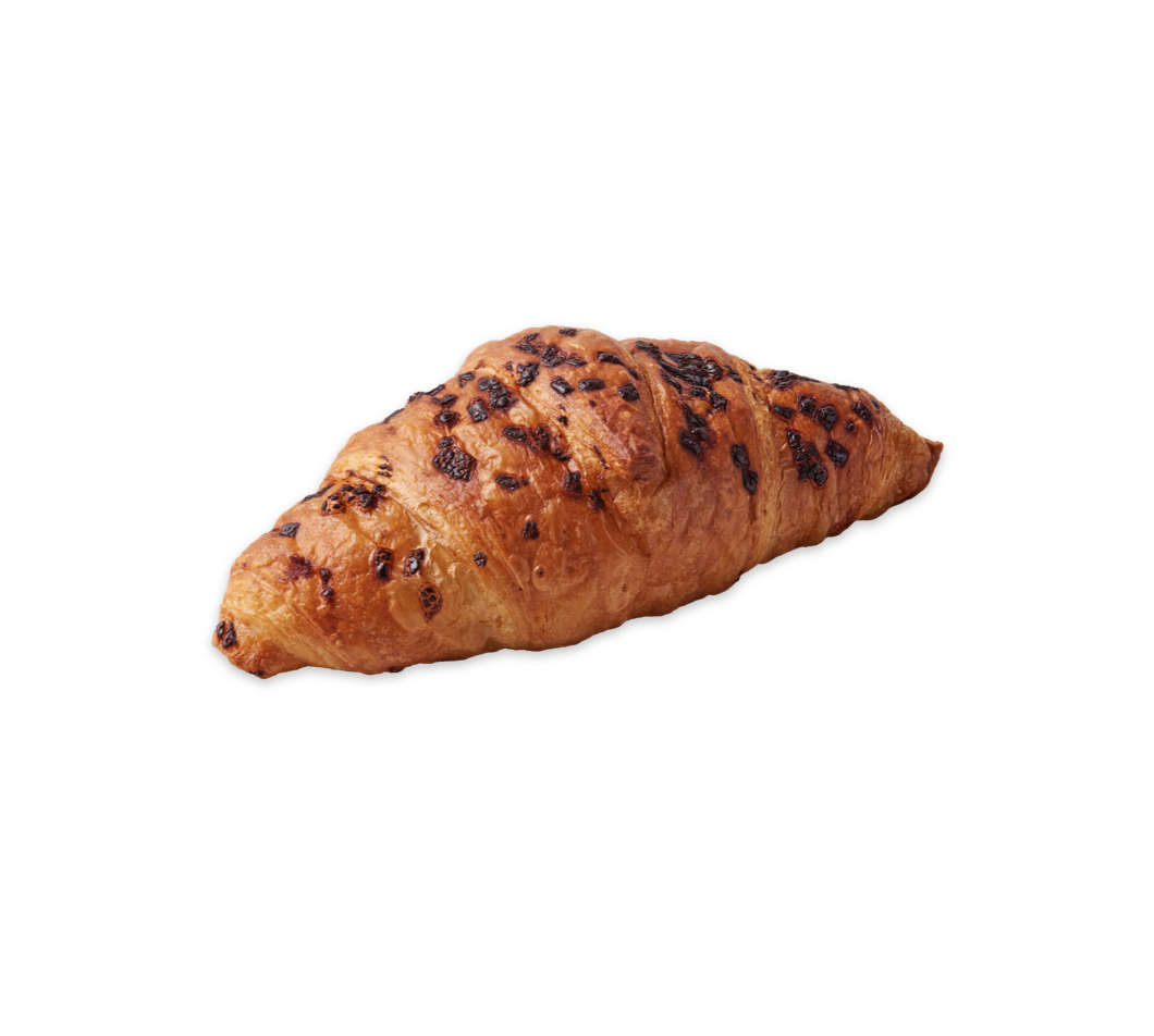 Hazelnoot chocolade croissant voorgerezen