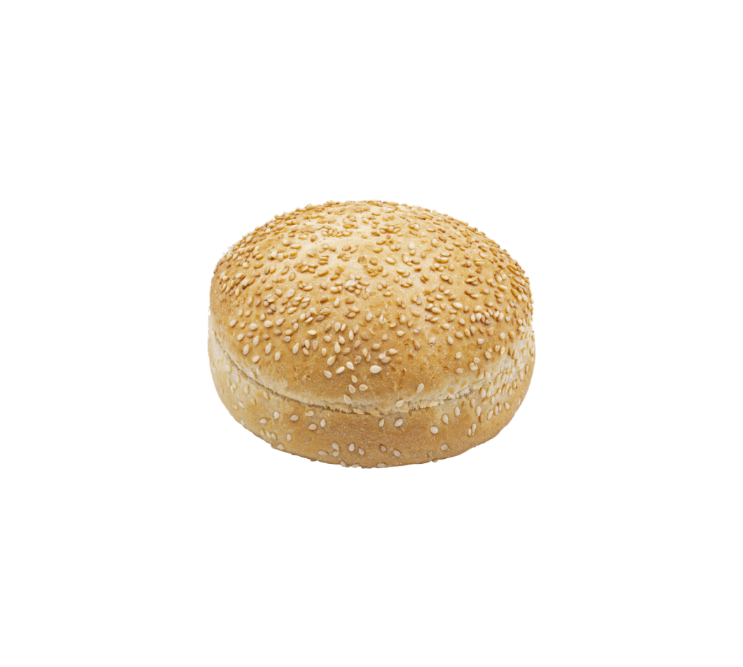 Hamburger bun sesam-peper 10 cm gesneden