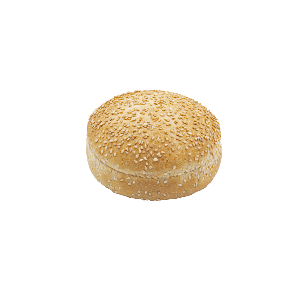 Hamburger bun sesam-peper 10 cm gesneden