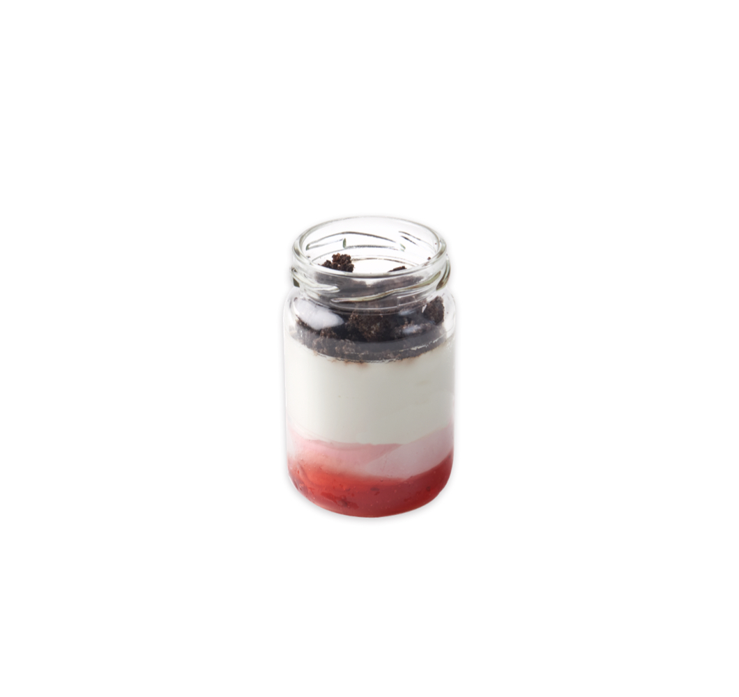 Small jar vanilla strawberry glutenarm