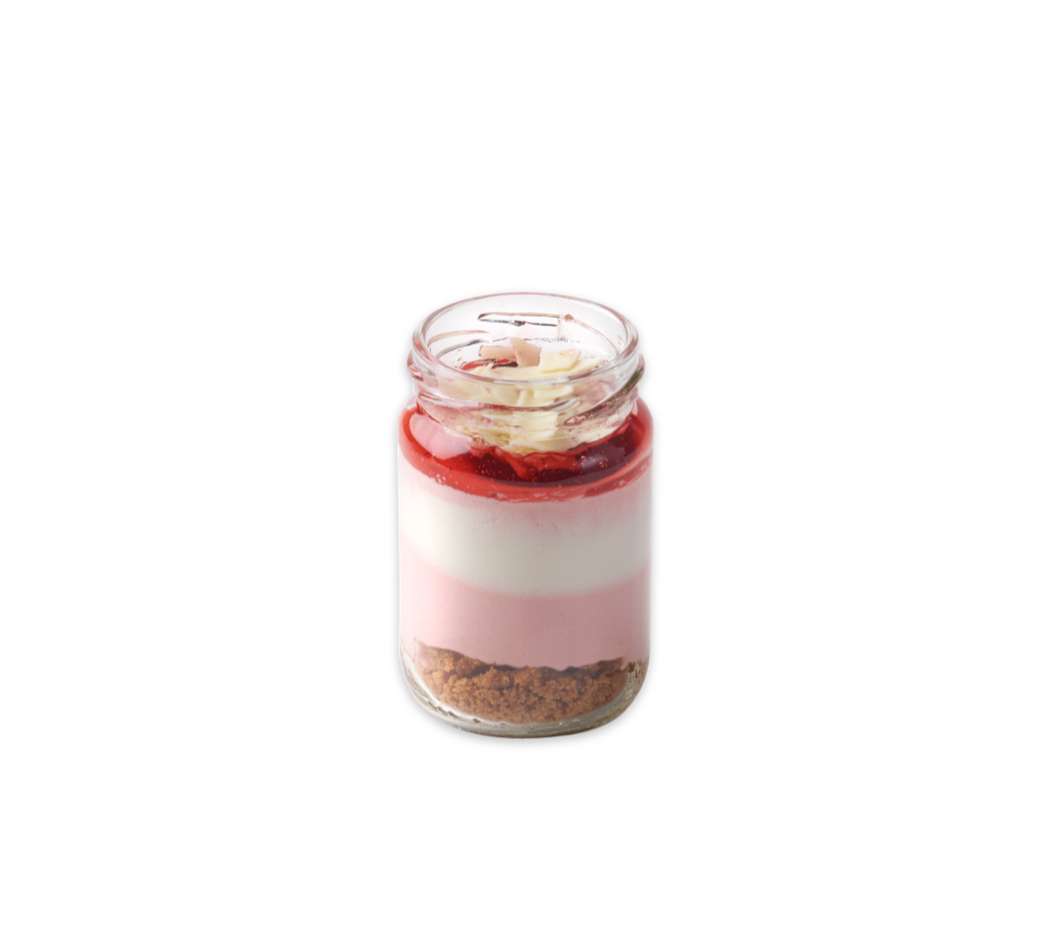 Small jar strawberry mascarpone
