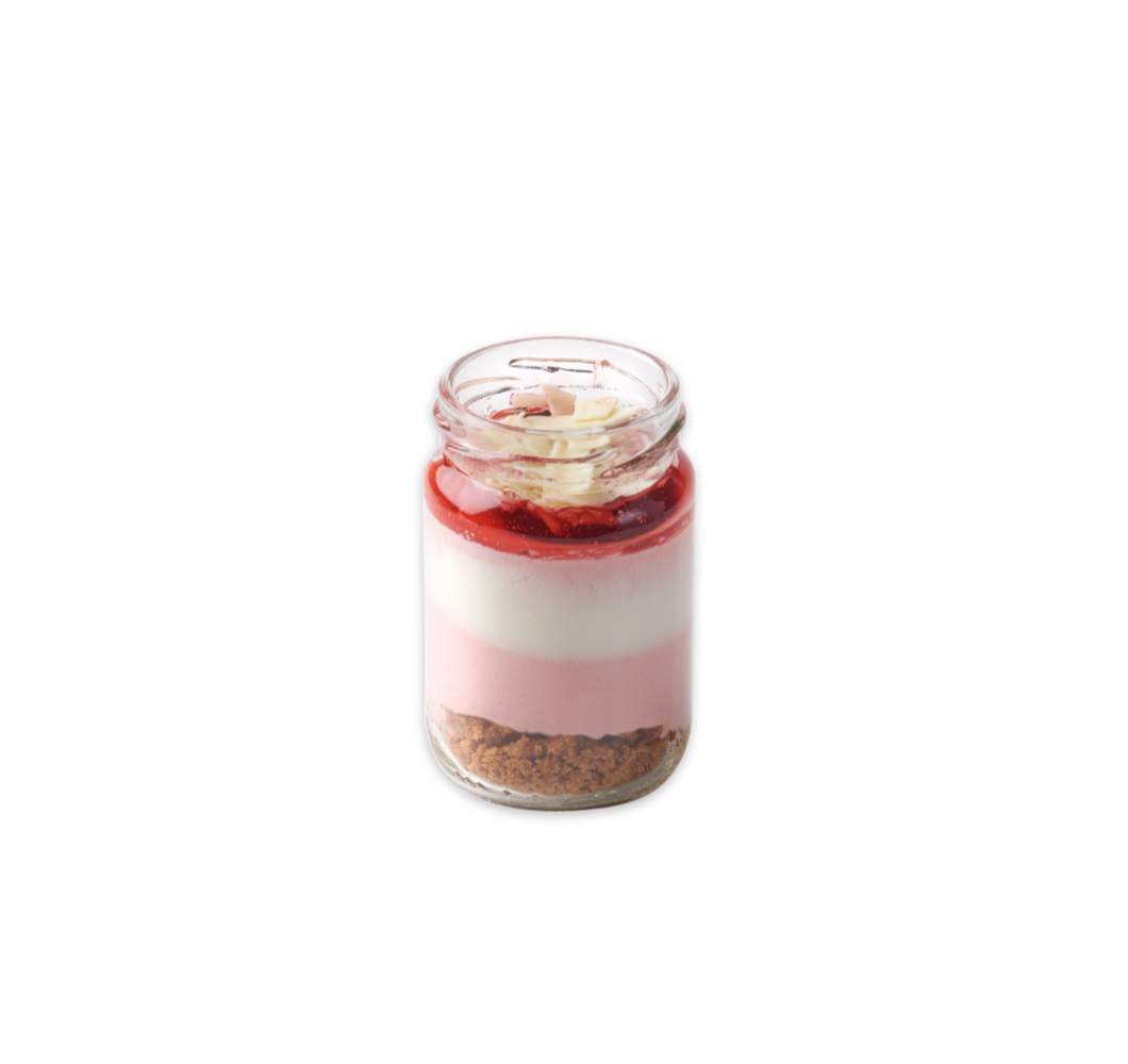 Small jar strawberry mascarpone