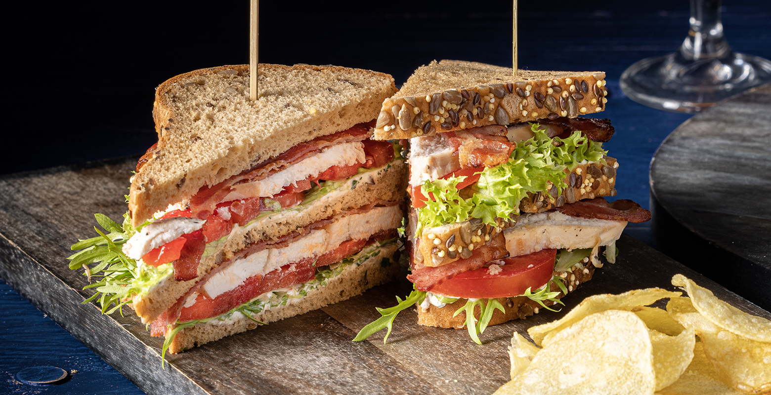 Glutenvrije club sandwich