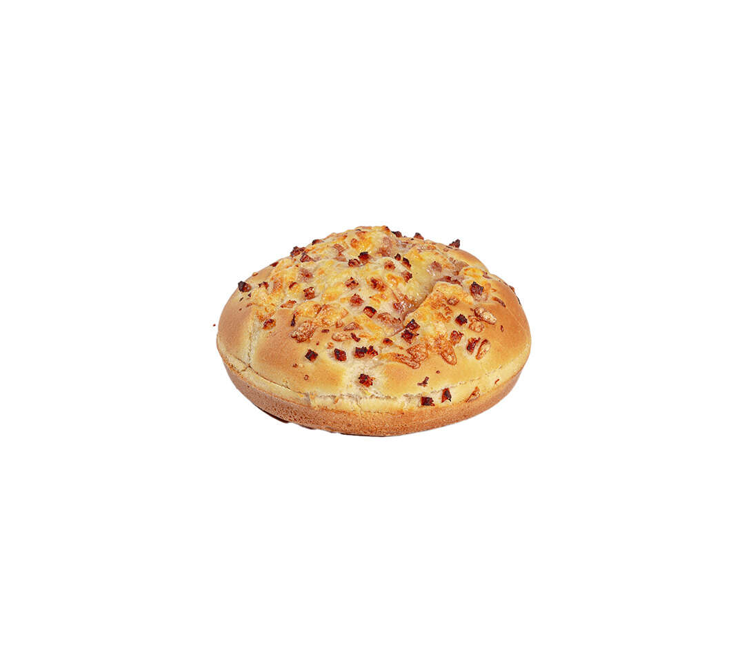 Cheddar & Bacon bun gesneden