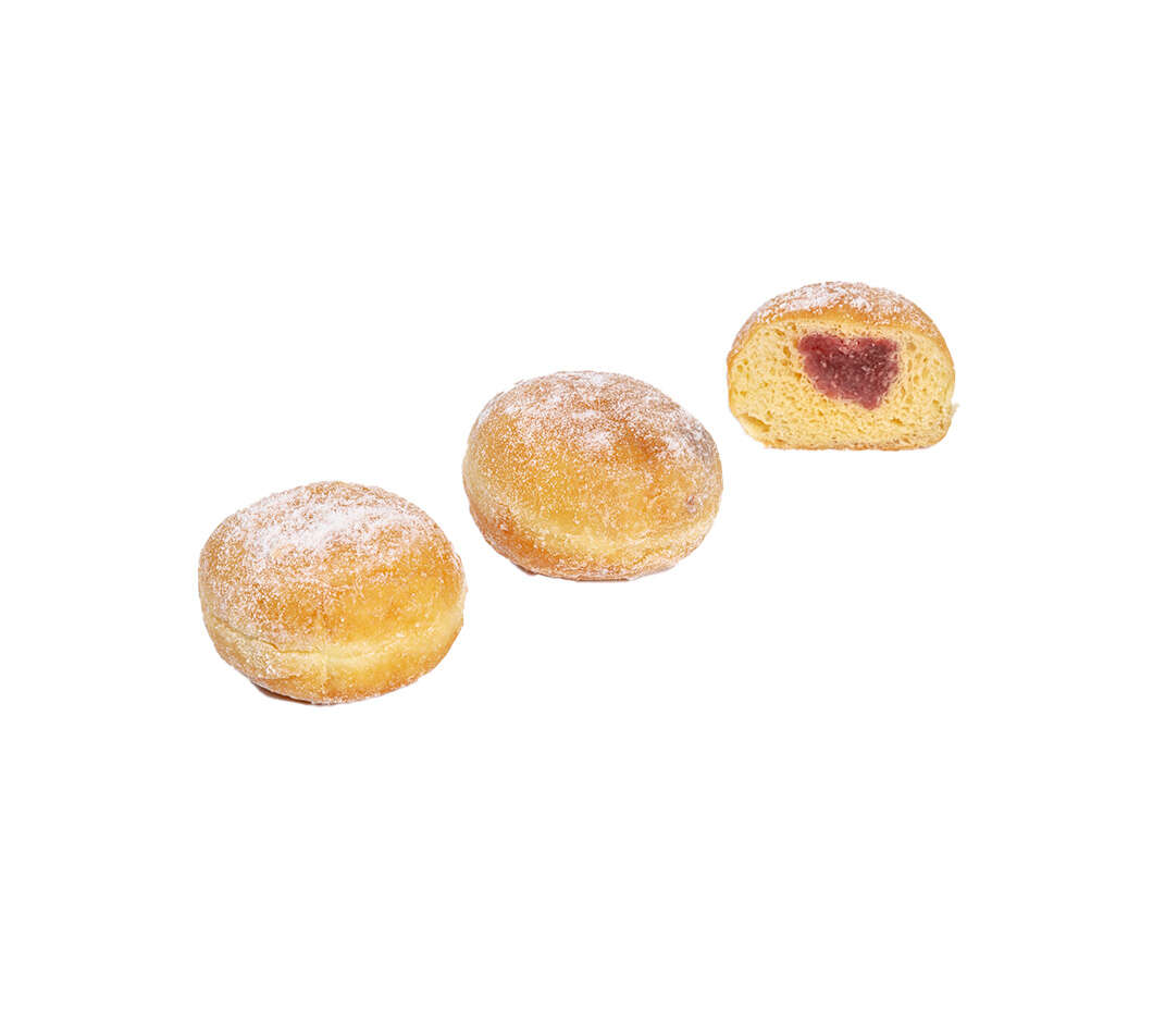 Mini beignets rood fruit