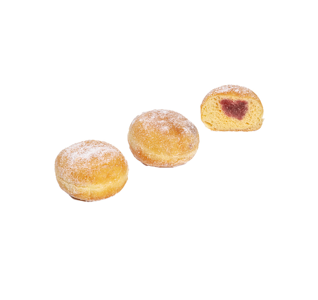 Mini beignets rood fruit
