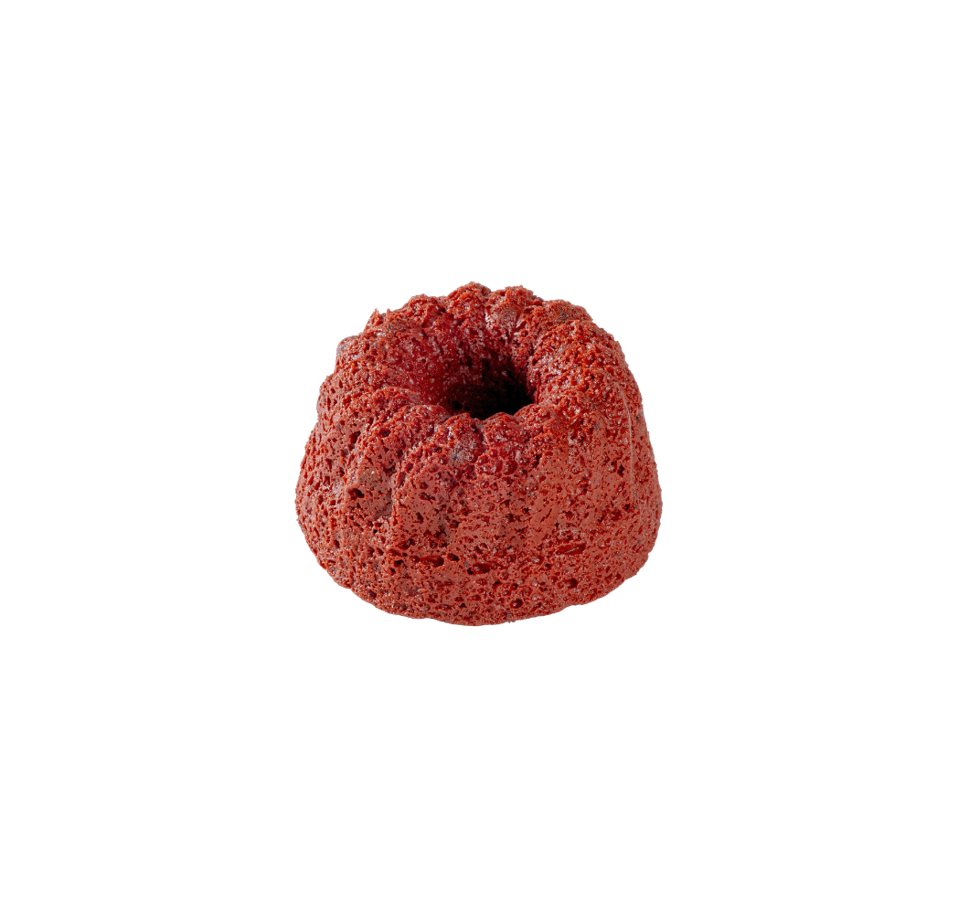 Mini red velvet cake tulbandje